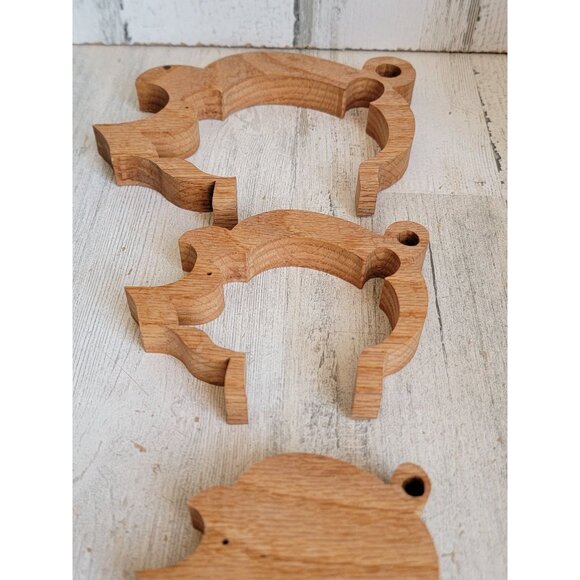 Wooden standing pigs puzzle family home decor set farm home decor - Picture 9 of 10